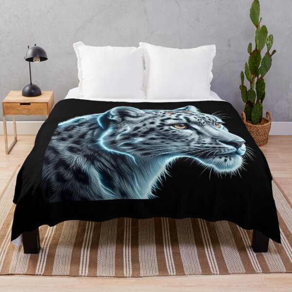 Item preview, Neon Snow Leopard Glow Electric Art designed and sold by Innova_Creations.