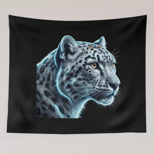Item preview, Neon Snow Leopard Glow Electric Art designed and sold by Innova_Creations.