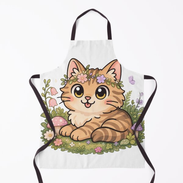 Item preview, Cat in garden designed and sold by Kitty-and-Cat.