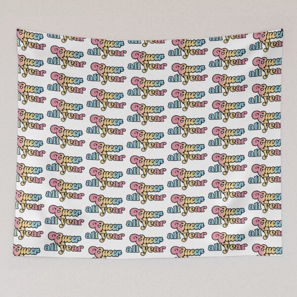 Item preview, Queer all year - pansexual pride flag design designed and sold by art by hannah lang.