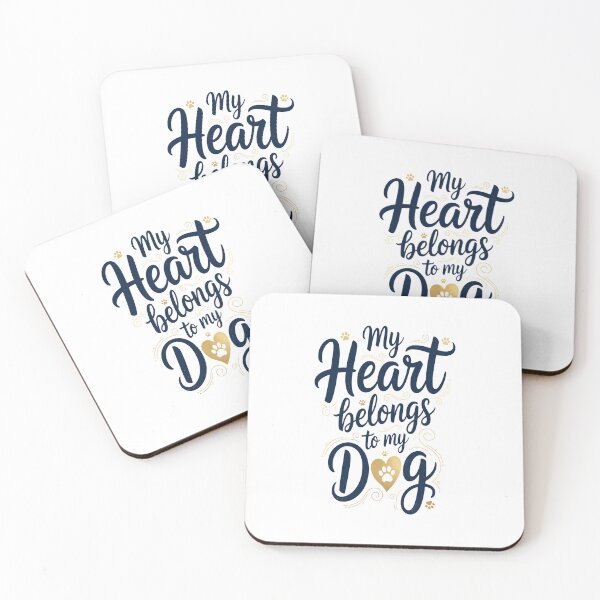 Item preview, My Heart Belongs To My Dog Typography designed and sold by SoyLamderma.