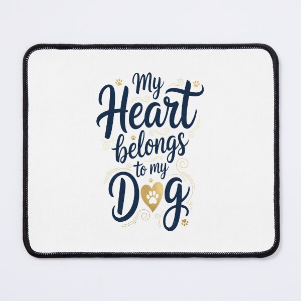 Item preview, My Heart Belongs To My Dog Typography designed and sold by SoyLamderma.