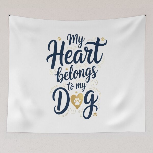 Item preview, My Heart Belongs To My Dog Typography designed and sold by SoyLamderma.