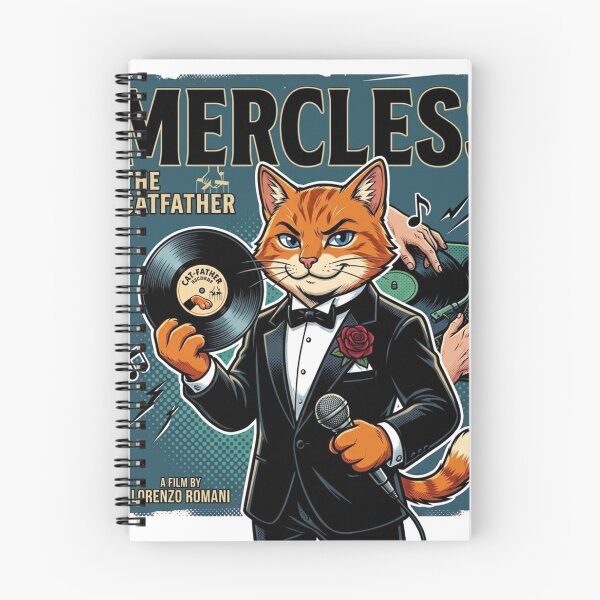 Item preview, The Catfather Retro Vinyl DJ Cartoon designed and sold by ElvisVintagePosters.