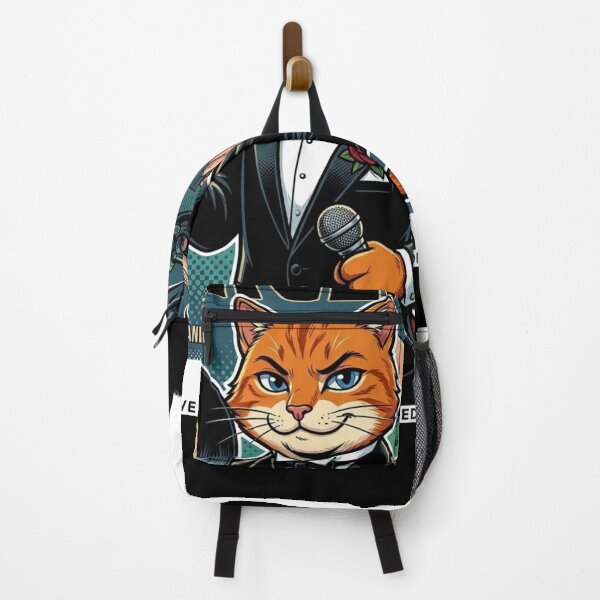 Item preview, The Catfather Retro Vinyl DJ Cartoon designed and sold by ElvisVintagePosters.
