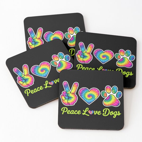 Item preview, Peace Love Dogs Tie Dye Paw Print Design designed and sold by SoyLamderma.