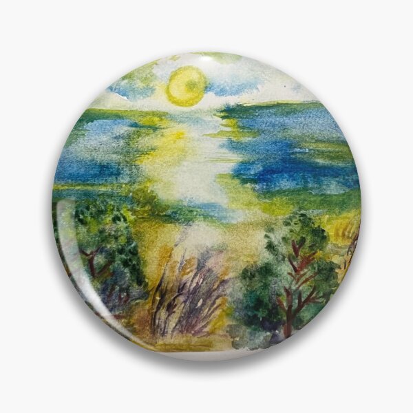 Item preview, "Keskpäev" (Midday) - Original Summer Landscape Watercolor Painting designed and sold by San159.