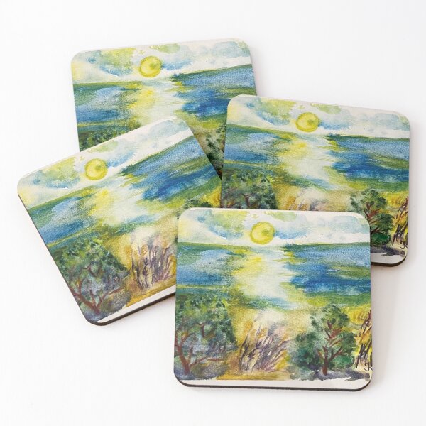 Item preview, "Keskpäev" (Midday) - Original Summer Landscape Watercolor Painting designed and sold by San159.