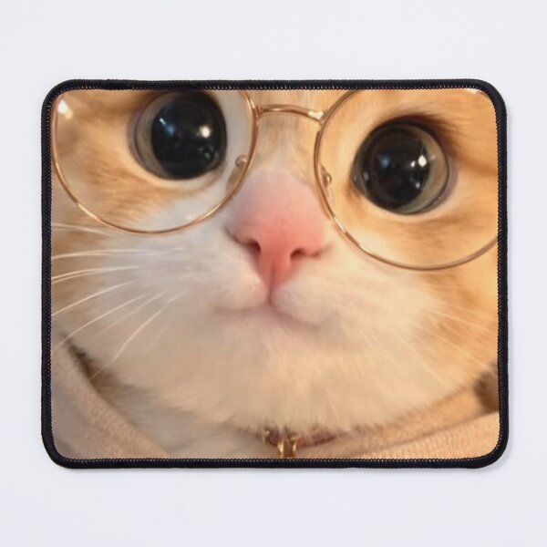 Item preview, Cute Orange Cat with Round Glasses – Adorable Kawaii Kitty Portrait | Cozy Aesthetic Cat Art designed and sold by Jesus-istheway.