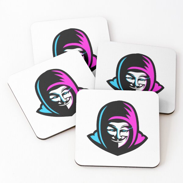 Item preview, ​Neon Cyberpunk V for Vendetta Hacker Mask Illustration designed and sold by HICHAMORO.