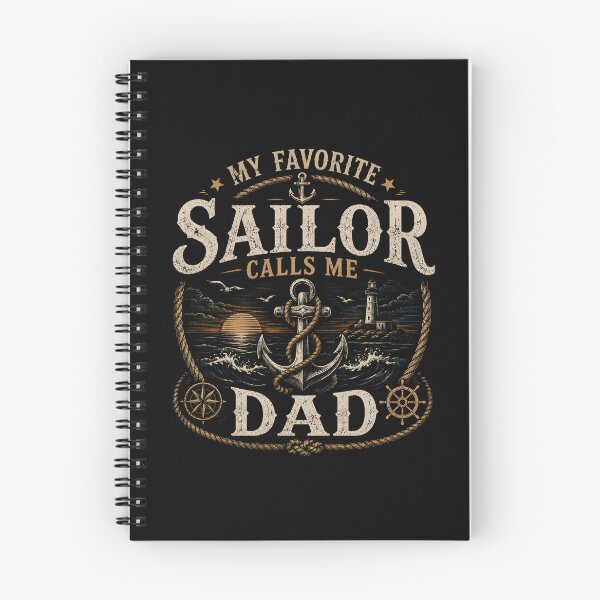 Item preview, My Favorite Sailor Calls Me Dad Vintage Nautical Father Gift Artwork designed and sold by JustCrafted.