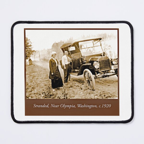 Item preview, Stranded Travelers Near Olympia, Washington, c. 1915-20, Vintage Photograph designed and sold by AMacGPhilly.