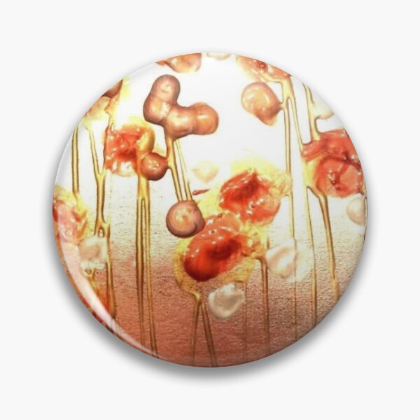 Item preview, Golden Meadow – Abstract Red Floral Poppies in Copper & Gold designed and sold by BuckaBaby.