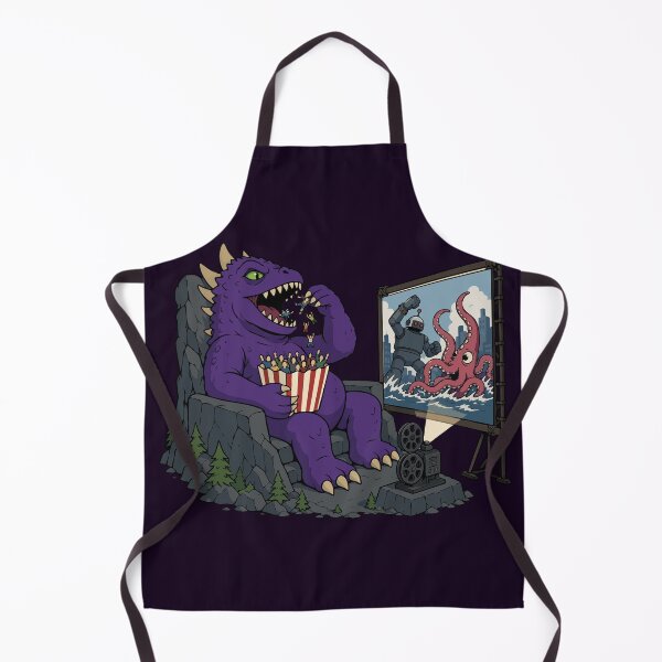 Item preview, Kaiju Monster Eating People Like Popcorn at the Drive-In Movie Munchies – Funny Godzilla-Inspired B-Movie Horror Art designed and sold by ShirtRemarks.