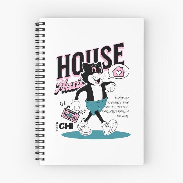Item preview, HOUSE MUSIC - Boombox Cat (Black)  designed and sold by Discothreadz.