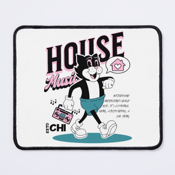 Item preview, HOUSE MUSIC - Boombox Cat (Black)  designed and sold by Discothreadz.