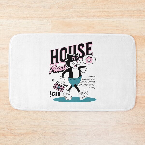 Item preview, HOUSE MUSIC - Boombox Cat (Black)  designed and sold by Discothreadz.