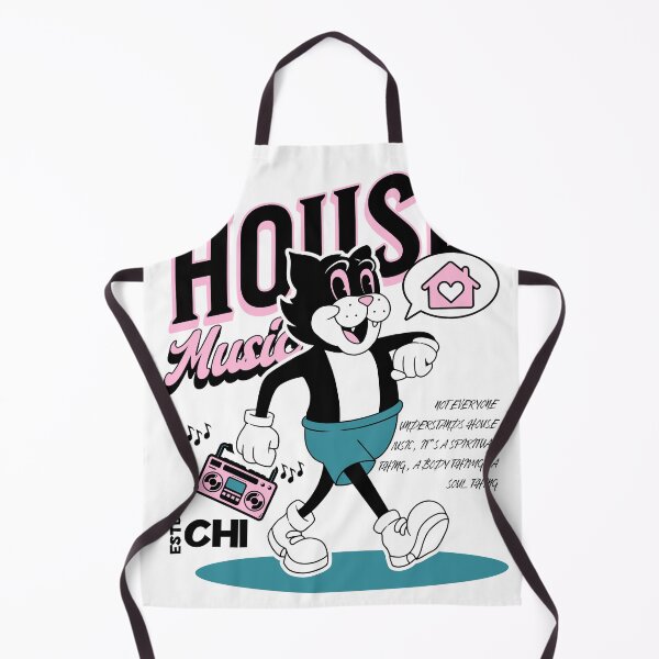 Item preview, HOUSE MUSIC - Boombox Cat (Black)  designed and sold by Discothreadz.
