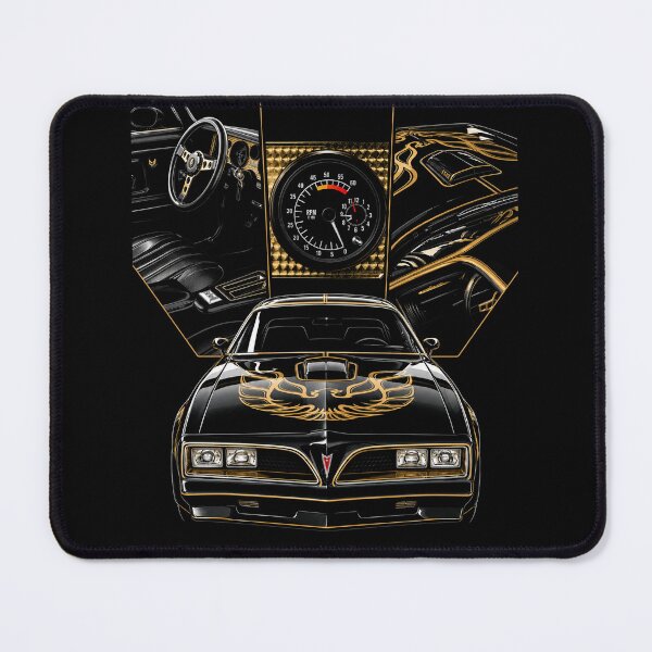 Item preview, 1977 Pontiac Firebird Trans Am – Black and Gold Muscle Car Collage Art designed and sold by Stinky Lincy's Apparel Company.