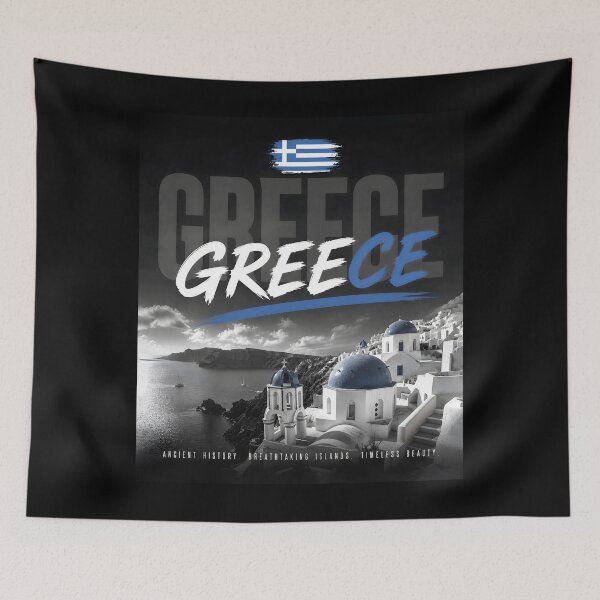 Item preview, Greece Modern Travel Art designed and sold by AtuqStudio.
