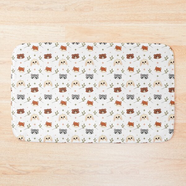 Item preview, Cute Woodland Animals Seamless Pattern - Bear, Fox, Raccoon, and Bunny designed and sold by MascarenoM.