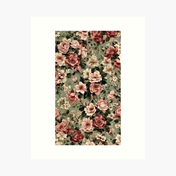 Item preview, Vintage Botanical Flowers: Retro Cottagecore Floral Illustration Art designed and sold by benja-08.