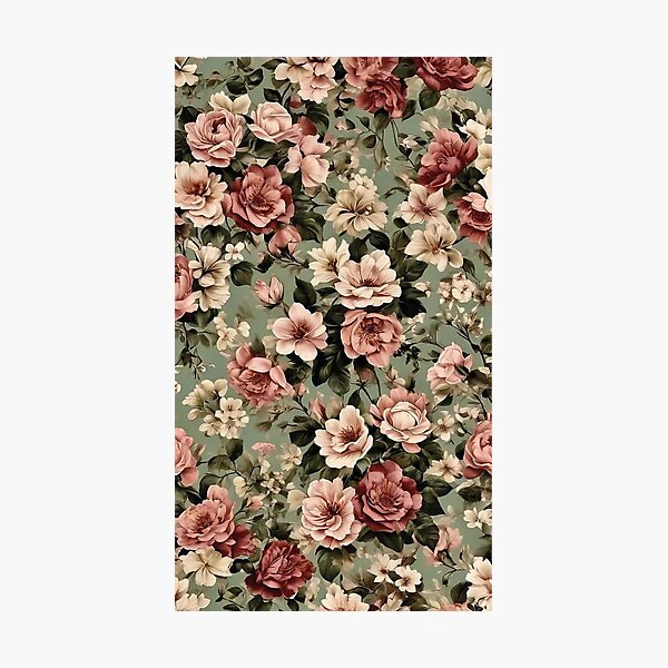Item preview, Vintage Botanical Flowers: Retro Cottagecore Floral Illustration Art designed and sold by benja-08.