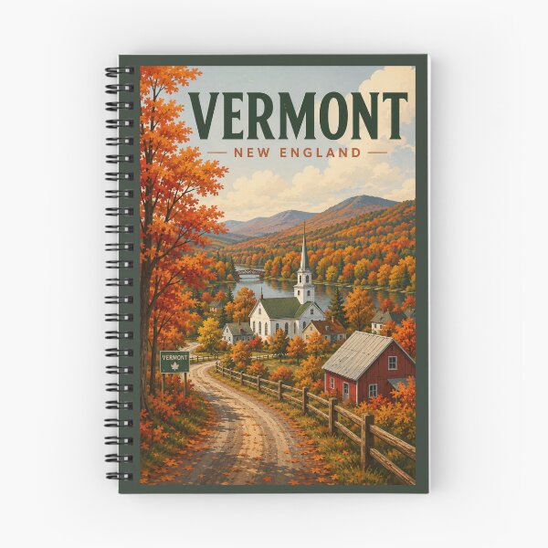 Item preview, Vermont New England Fall Foliage Vintage Travel Poster designed and sold by Eclipse 3699.