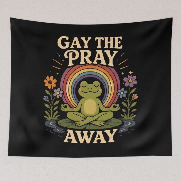 Item preview, Gay the Pray Away Funny Rainbow Frog Pride designed and sold by Marblaes00.