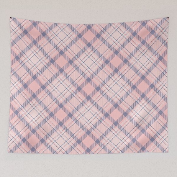 Item preview, Pink Shades and Blue Grey Tartan Pattern designed and sold by TeeGeeTees.