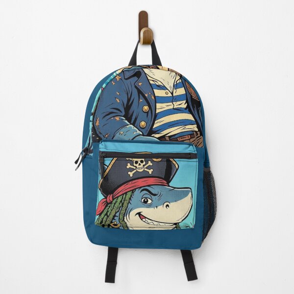 Item preview, Pirates of the Carib-sea-an Funny Shark Pirate designed and sold by ElvisVintagePosters.