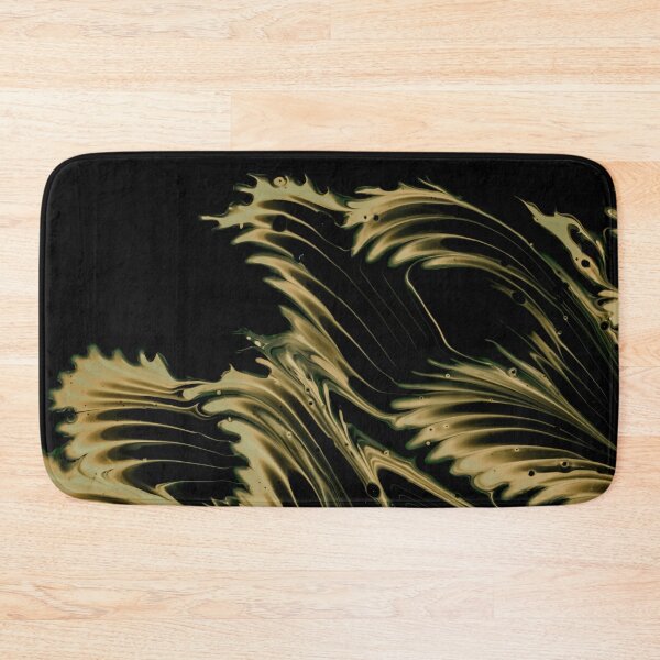 Item preview, Golden Feathers – Abstract Gold Fern Pattern on Black designed and sold by BuckaBaby.