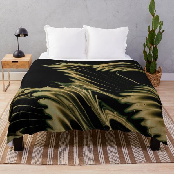 Item preview, Golden Feathers – Abstract Gold Fern Pattern on Black designed and sold by BuckaBaby.
