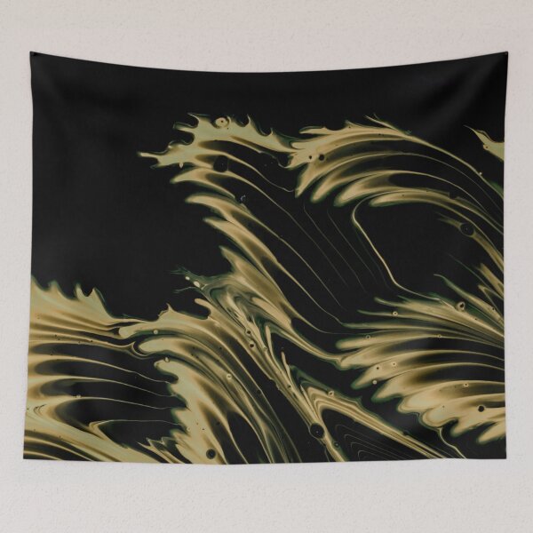 Item preview, Golden Feathers – Abstract Gold Fern Pattern on Black designed and sold by BuckaBaby.