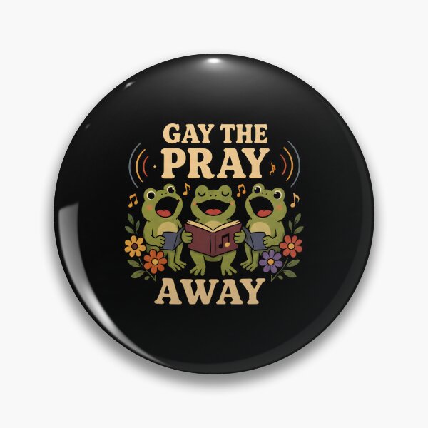 Item preview, Gay the Pray Away Retro Frog Rainbow Humor designed and sold by Marblaes00.