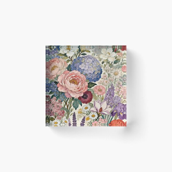 Item preview, Vintage Botanical Flowers: Retro Cottagecore Floral Illustration Art designed and sold by benja-08.