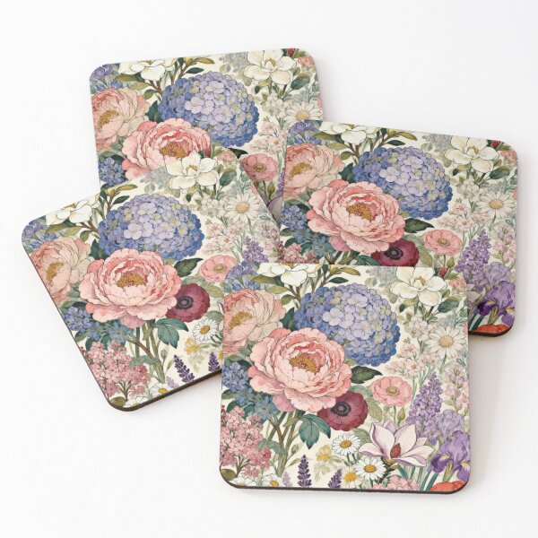 Item preview, Vintage Botanical Flowers: Retro Cottagecore Floral Illustration Art designed and sold by benja-08.