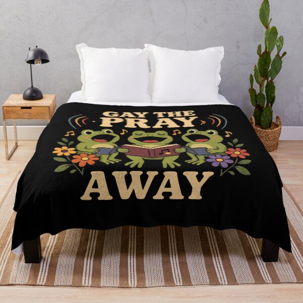 Item preview, Gay the Pray Away Retro Frog Rainbow Humor designed and sold by Marblaes00.