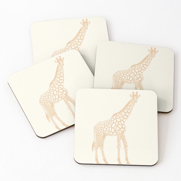 Item preview, Minimal Monochrome Giraffe Line Art Scandinavian Style Animal Illustration Orange designed and sold by Nasdigitalart.