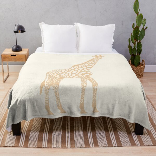 Item preview, Minimal Monochrome Giraffe Line Art Scandinavian Style Animal Illustration Orange designed and sold by Nasdigitalart.