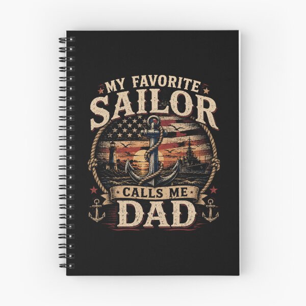 Item preview, My Favorite Sailor Calls Me Dad Vintage Nautical Father Gift Artwork designed and sold by JustCrafted.