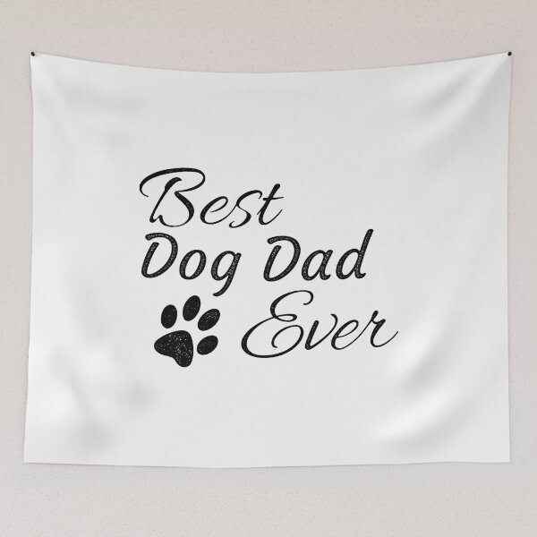 Item preview, Best Dog Dad Ever Calligraphy Paw Print designed and sold by SoyLamderma.
