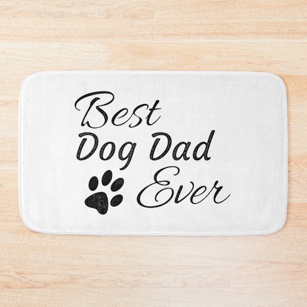 Item preview, Best Dog Dad Ever Calligraphy Paw Print designed and sold by SoyLamderma.