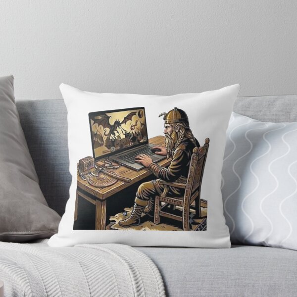 Item preview, Viking Gamer Warrior at Work designed and sold by Northern Glow Art.