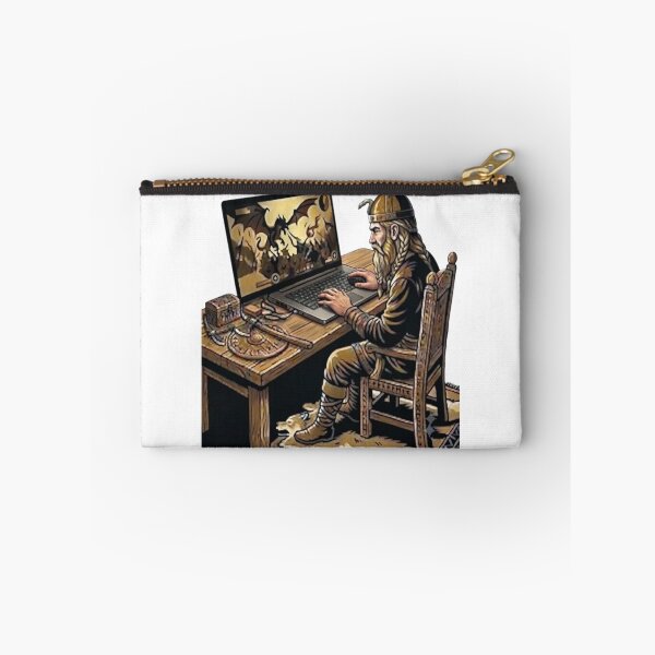 Item preview, Viking Gamer Warrior at Work designed and sold by Northern Glow Art.