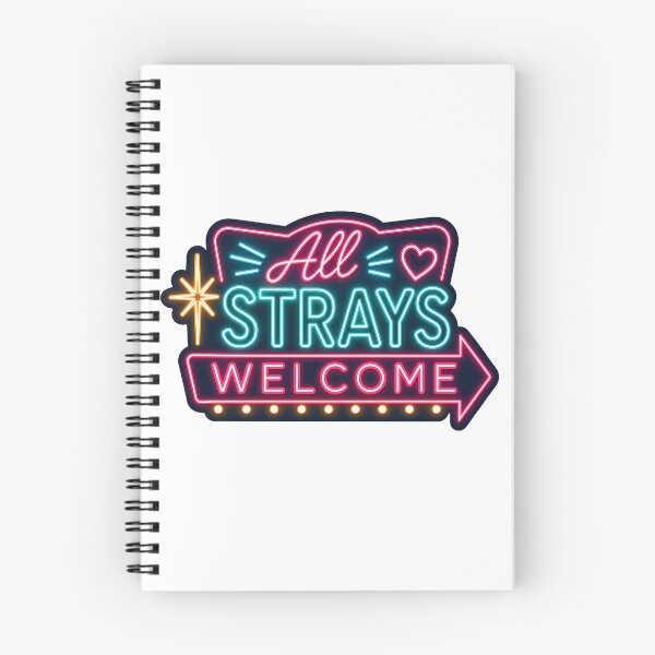 Item preview, All Strays Welcome Neon Sign designed and sold by pikes84.