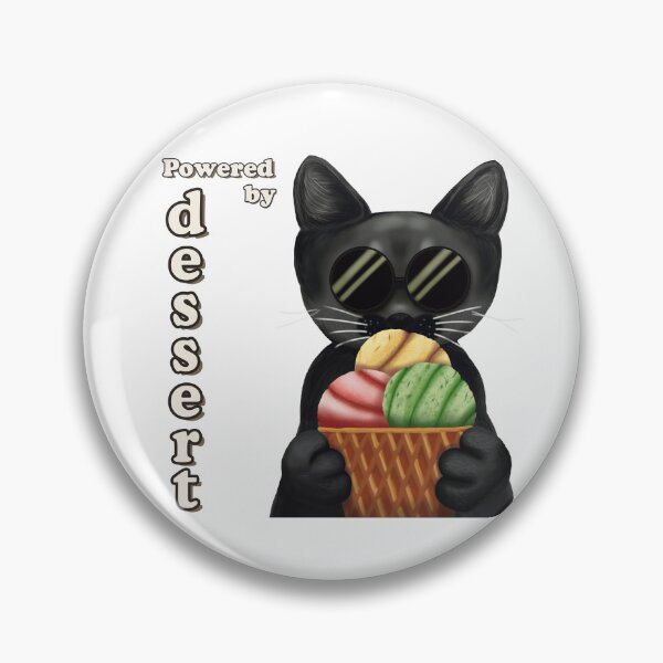 Item preview, Powered by Dessert | Cool Black Cat Ice Cream designed and sold by More Prussian Blue.