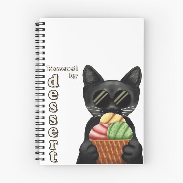 Item preview, Powered by Dessert | Cool Black Cat Ice Cream designed and sold by More Prussian Blue.