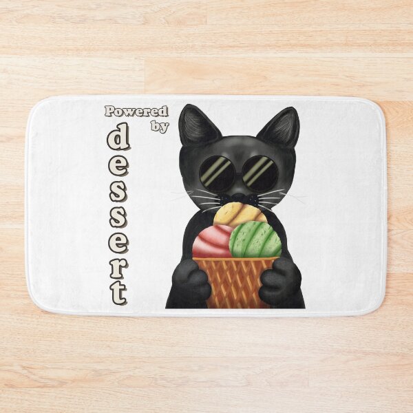 Item preview, Powered by Dessert | Cool Black Cat Ice Cream designed and sold by More Prussian Blue.
