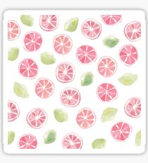 Watercolor Grapefruit and Limes Sticker